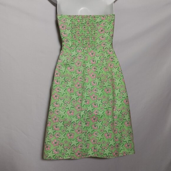 Lilly Pulitzer Strapless Dress 0 Starfish Flowers - Picture 2 of 4